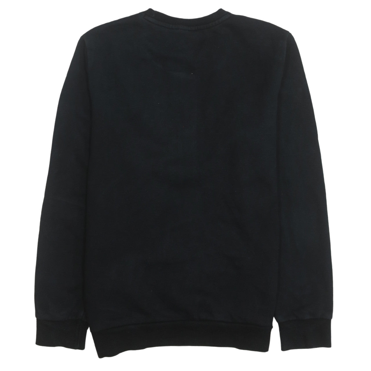 Puma Womens Black Small Pullover Sweatshirt Crew Neck Logo