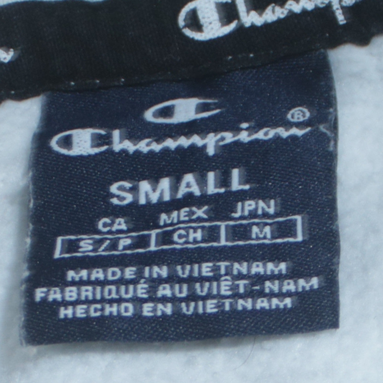Champion Men's White Small Pullover Hoodie Logo Graphic Sweatshirt