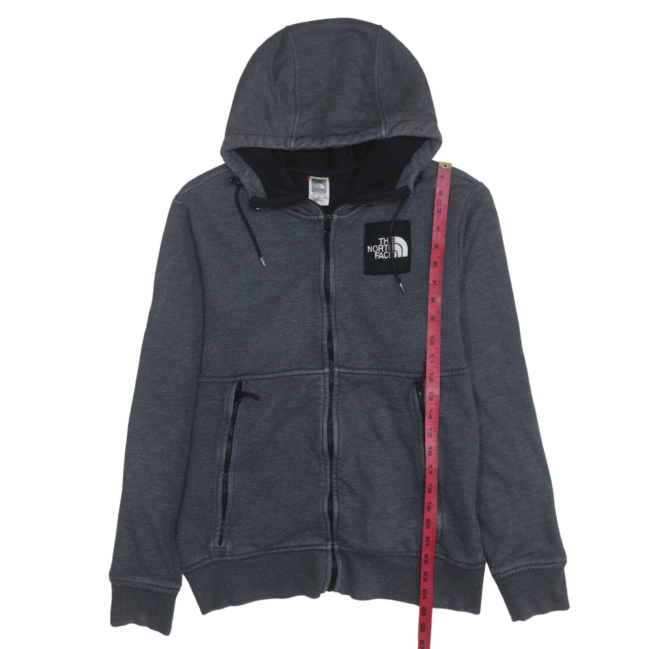The North Face Men's Grey Full Zip Hoodie Size M Outdoor Logo