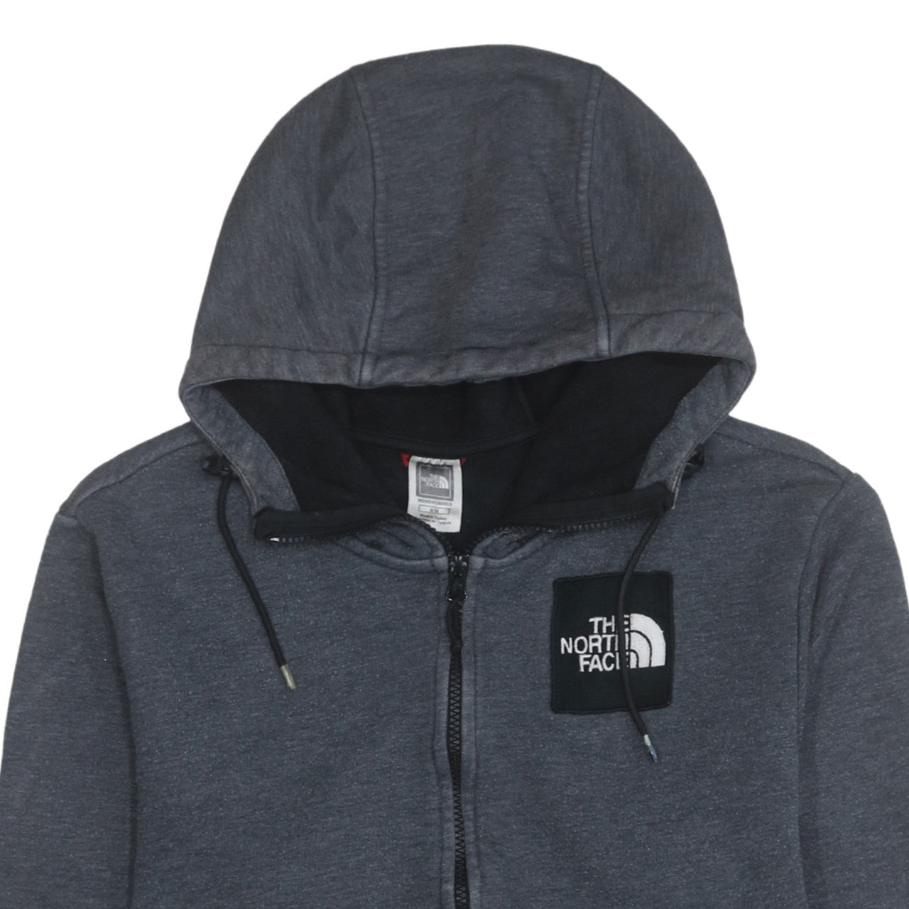 The North Face Men's Grey Full Zip Hoodie Size M Outdoor Logo