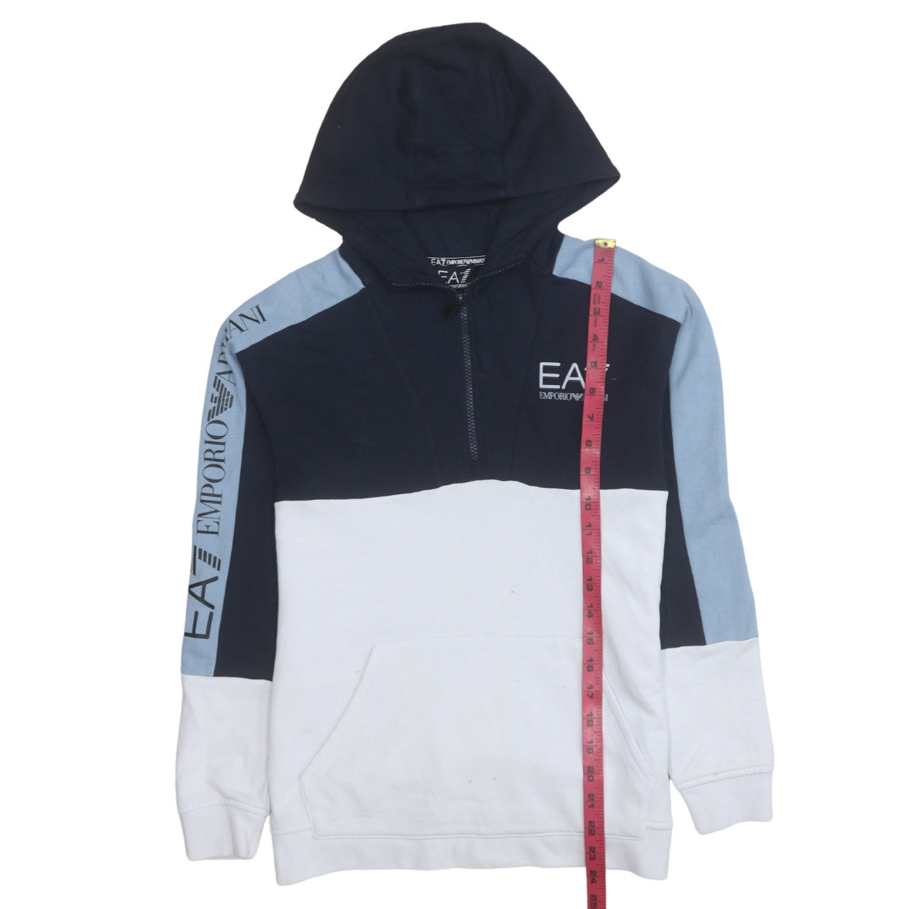 Emporio Armani EA7 Boys Multicoloured 14Y Half Zip Hoodie