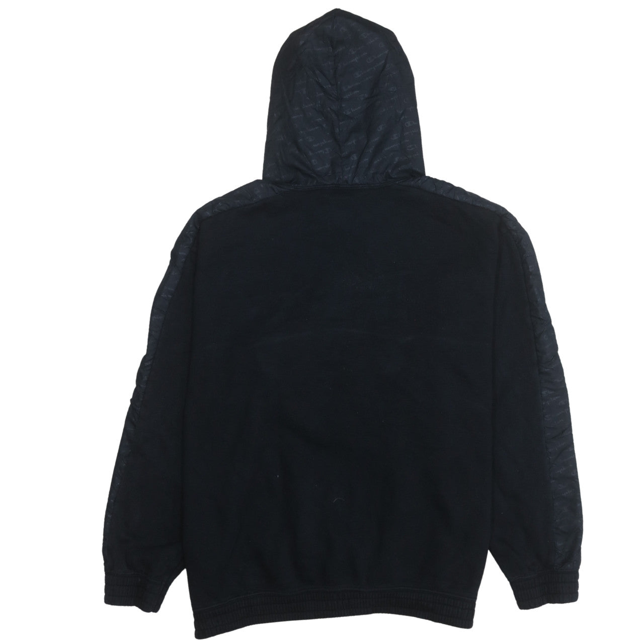 Champion Men's Black XL Pullover Hoodie with Logo Embroidery