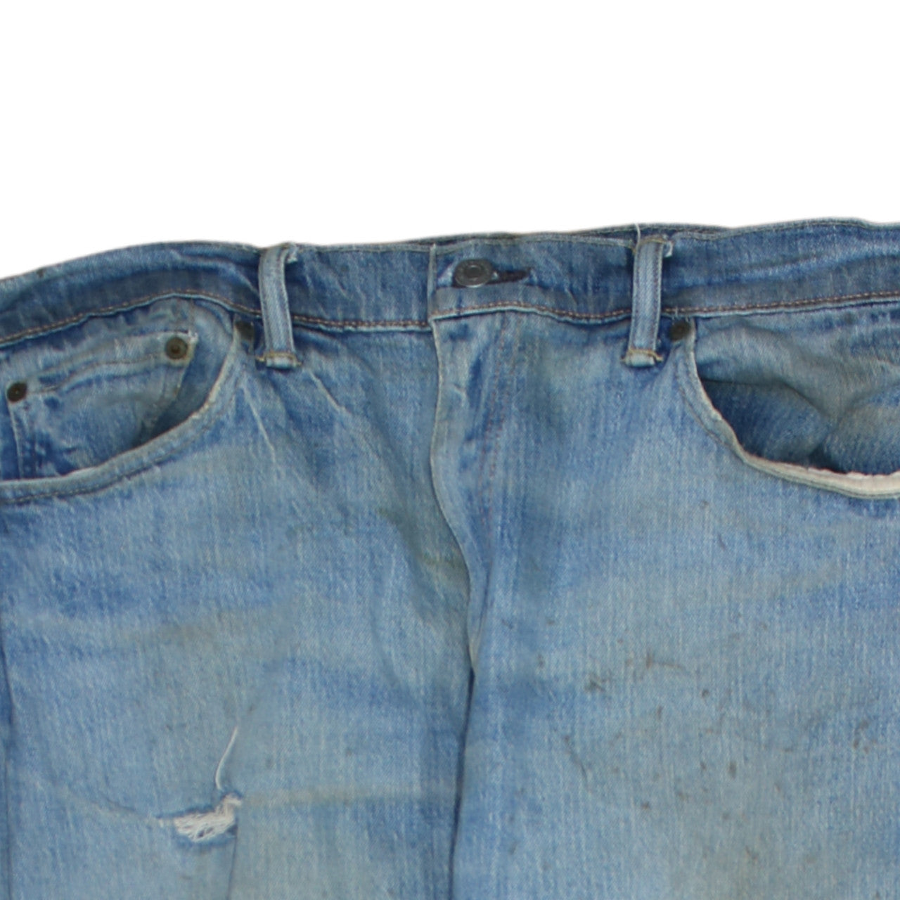 Levi's Men's Blue 501 Straight Leg Distressed Vintage Jeans 32W 34L