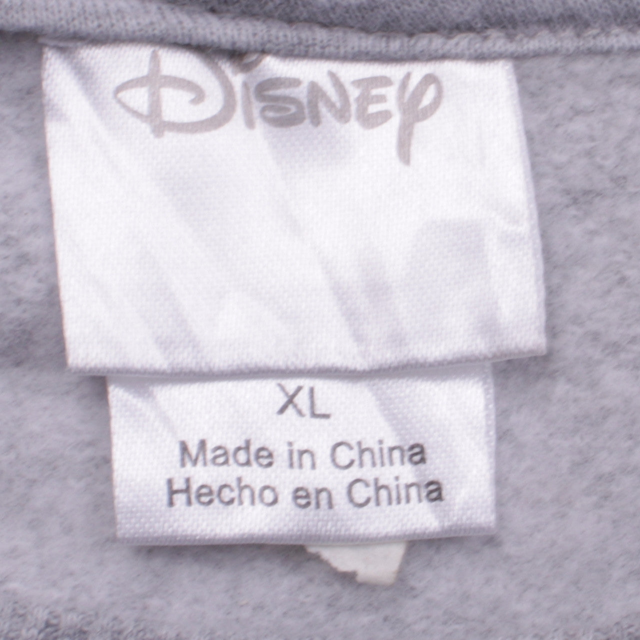 Disney Women Grey Stitch Sweatshirt XL Crew Neck Long Sleeve
