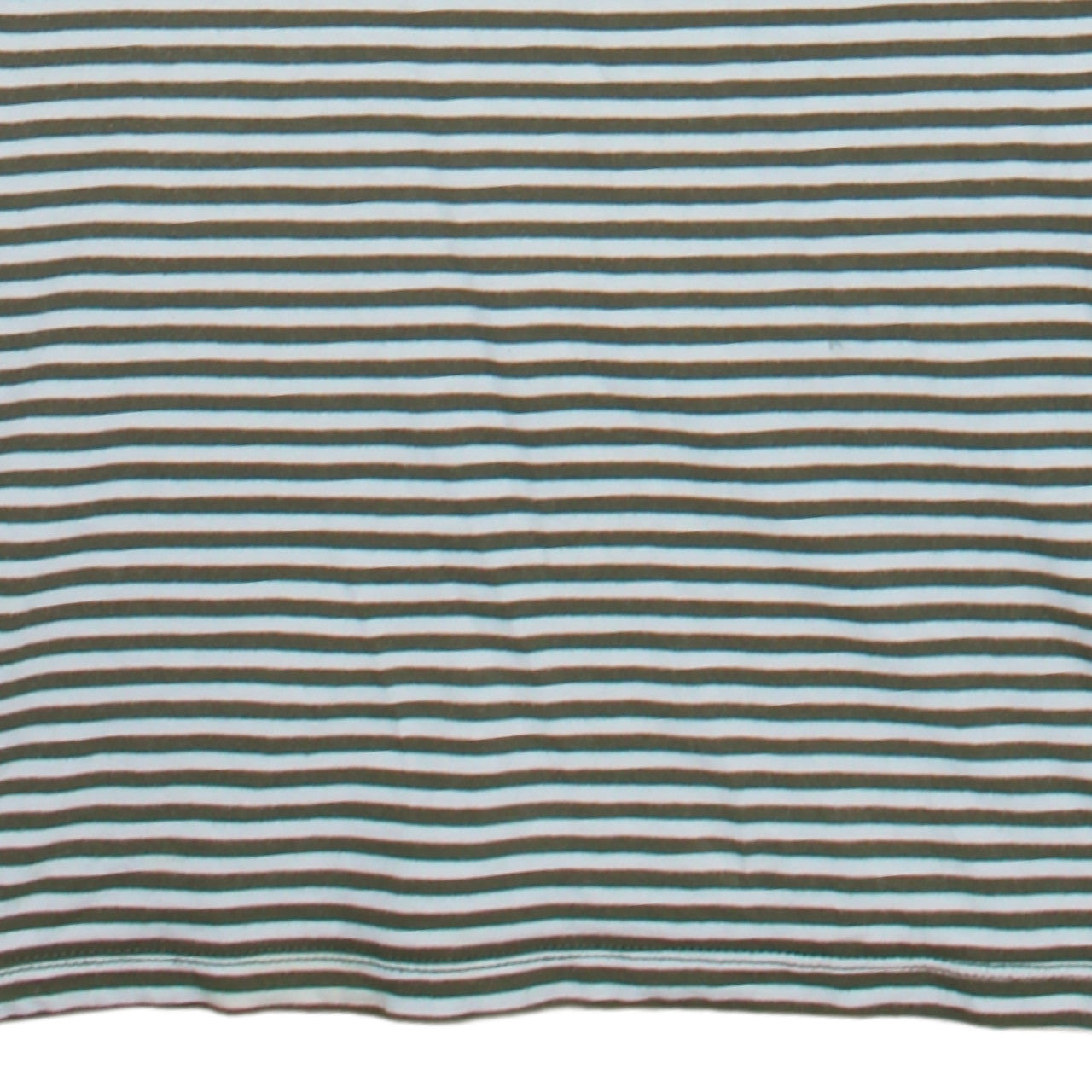 Tommy Jeans Men's Green White Striped Cotton T-Shirt XL