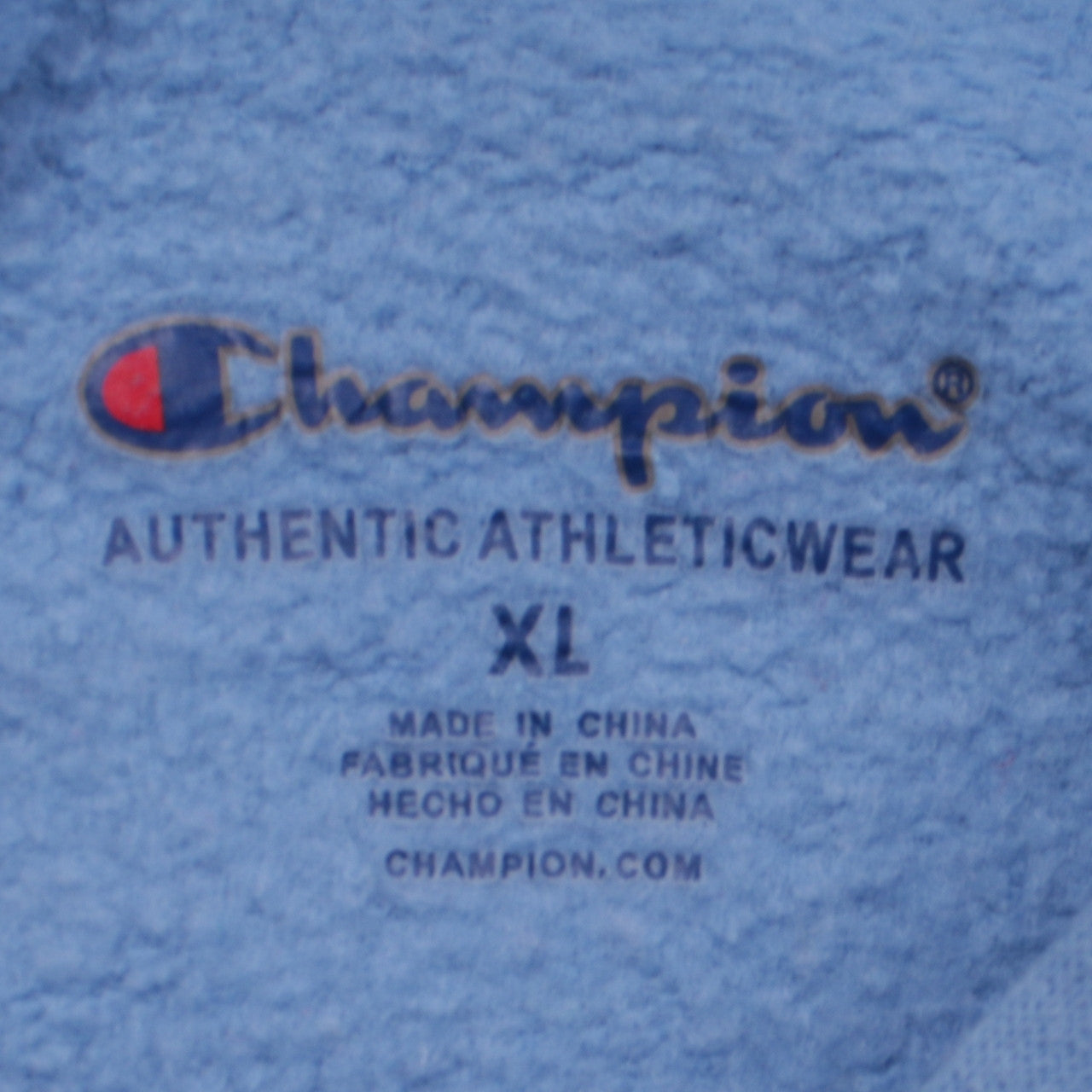 Champion Women’s Blue Pullover Hoodie XL Embroidered Logo Cotton Blend