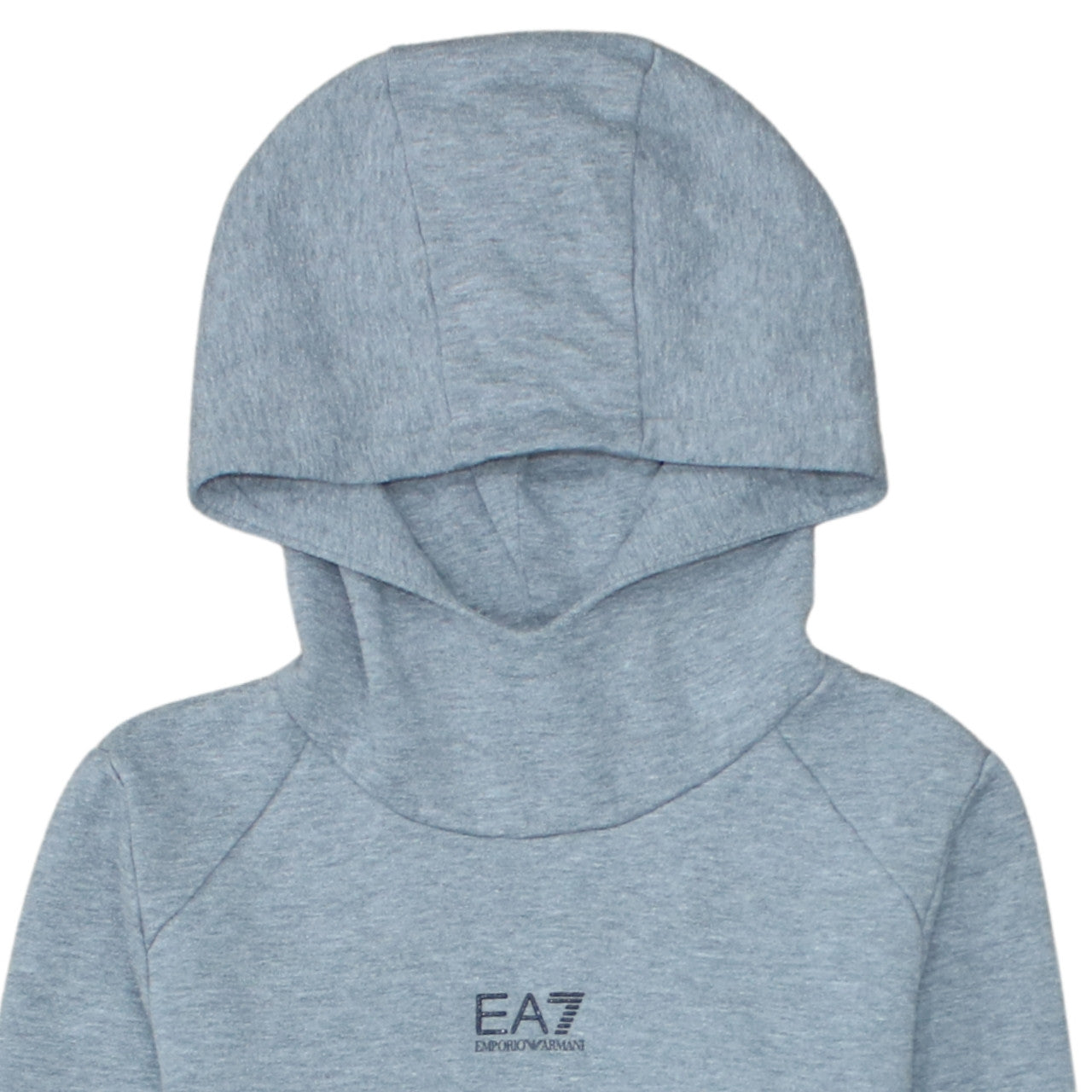 Emporio Armani EA7 Men's Grey XS Pullover Hoodie with Zip Pockets
