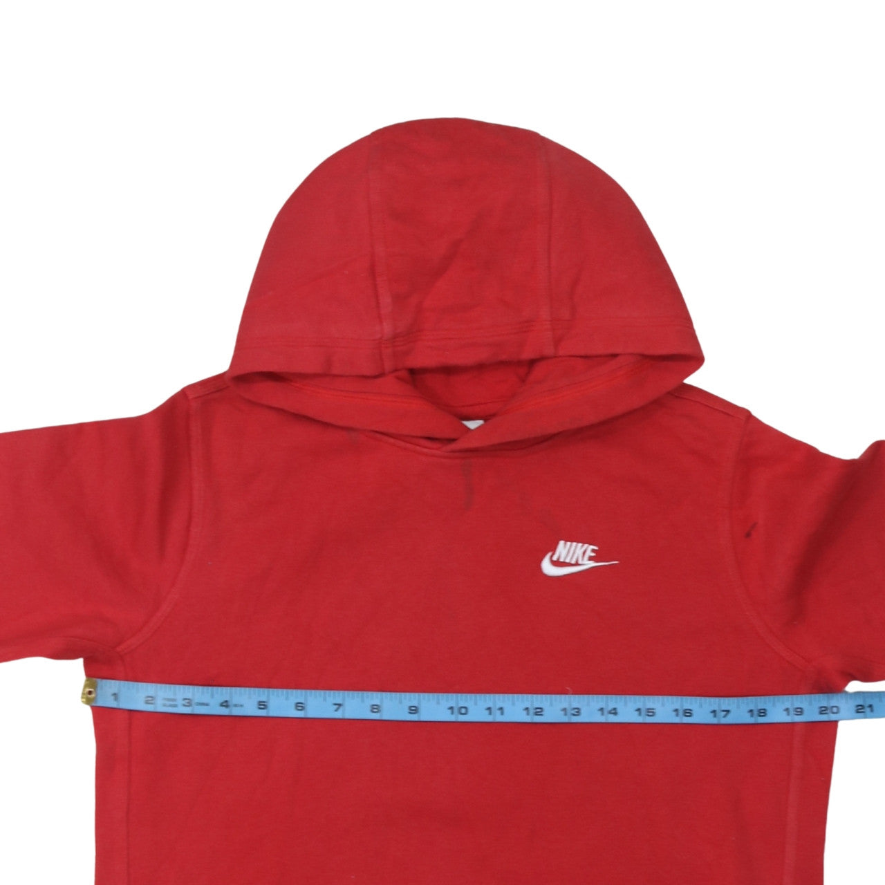 Nike Womens Red Pullover Hoodie XL Cotton Fleece Casual Sweatshirt