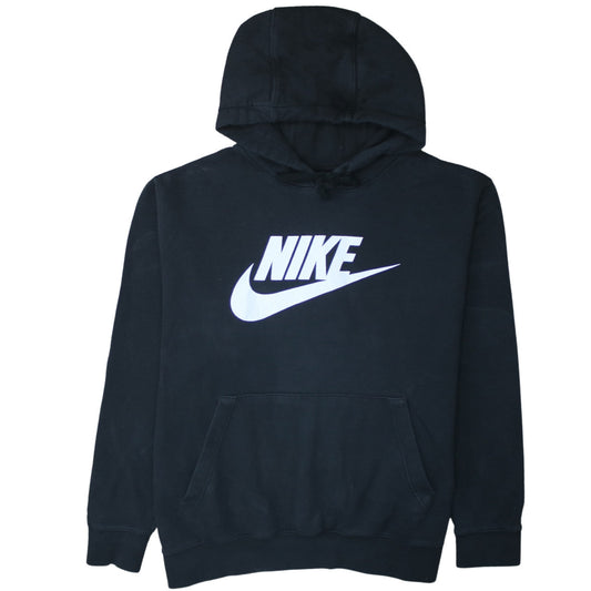 Nike Women's Black XL Pullover Hoodie with Logo Print
