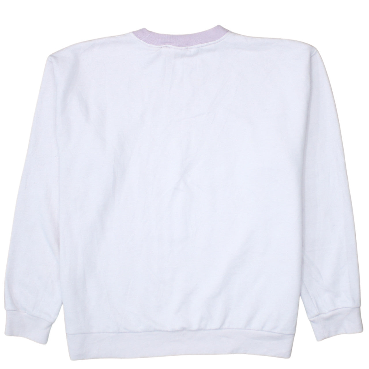 Levi's Womens White Purple Crew Neck Pullover Sweatshirt M