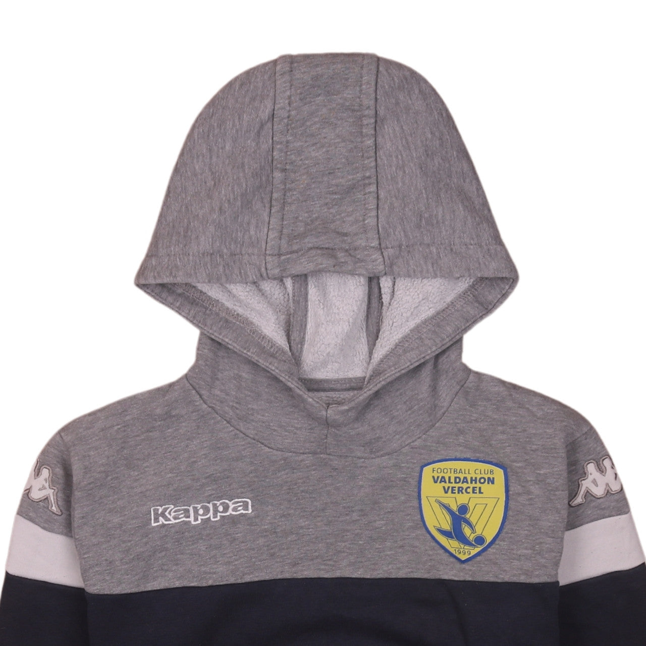 Kappa Boys Grey & Navy Pullover Hoodie 12 Years Football Club Design