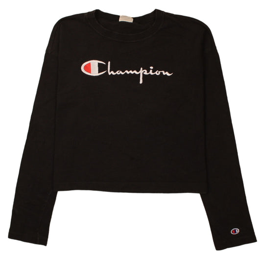 Champion Women's Black Medium Pullover Sweatshirt with Logo