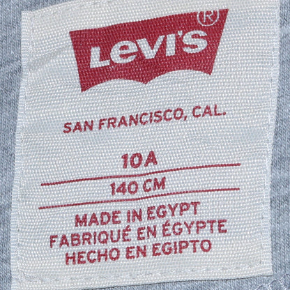 Preloved Levi's Boys Grey Full Zip Hoodie Size 10 Years Graphic Logo Cotton - Detail