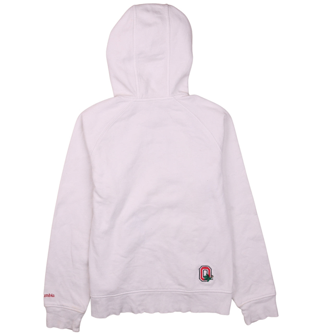 Columbia Women's White Full Zip Hoodie Size M Ohio State Logo