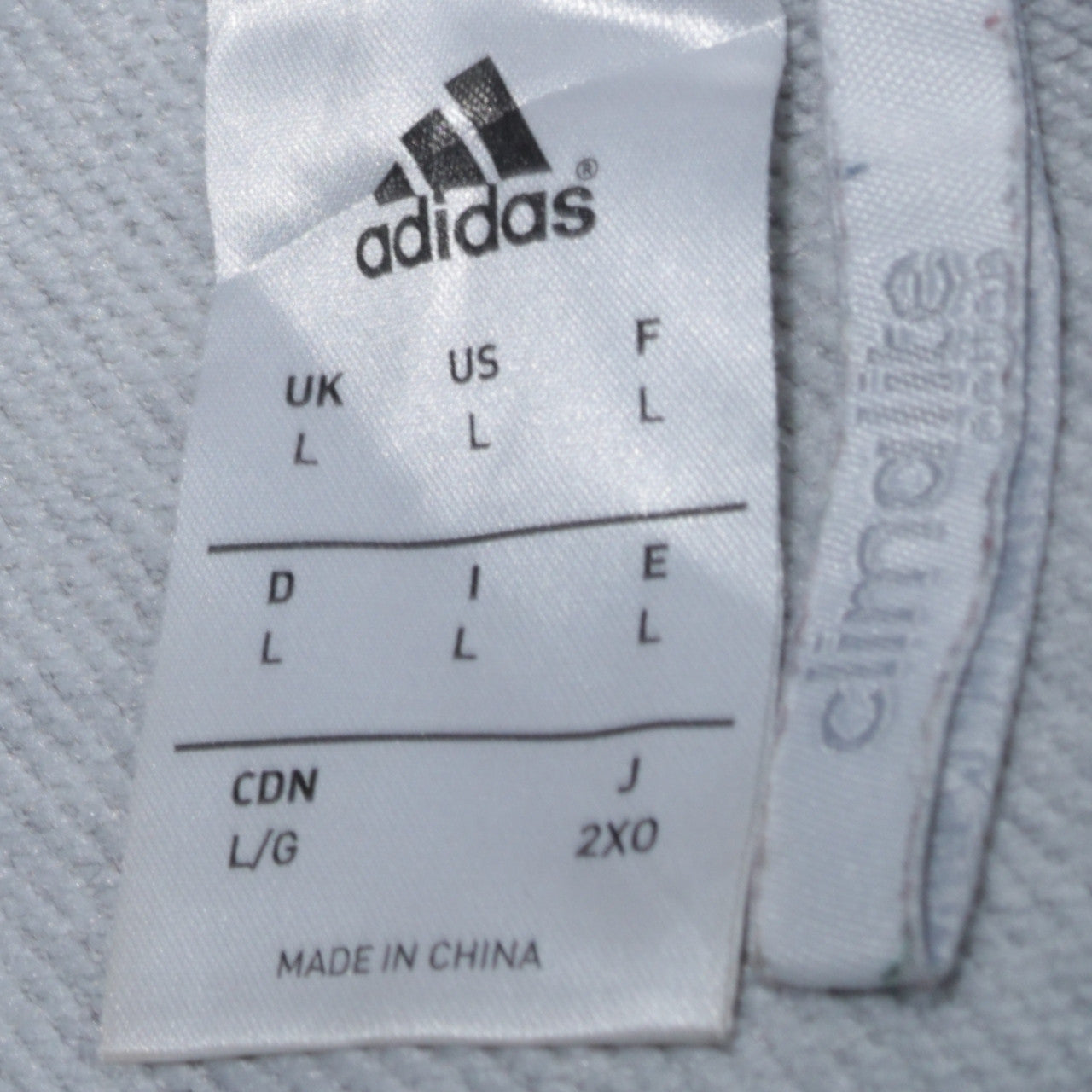 Adidas Mens Grey L Climalite Pullover Sweatshirt Crew Neck Logo