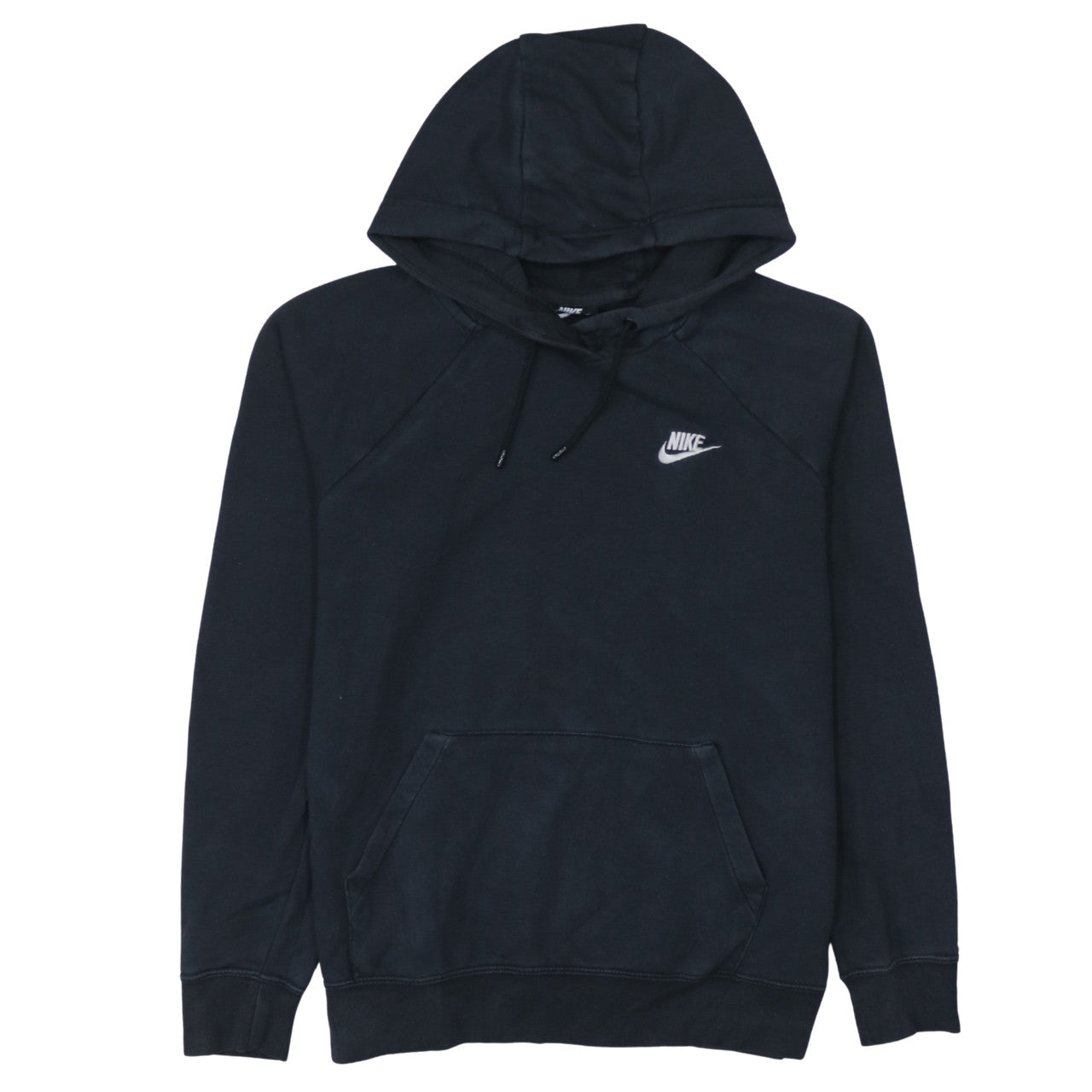 Nike Women Black Medium Pullover Hoodie Cotton Blend Logo Sportswear