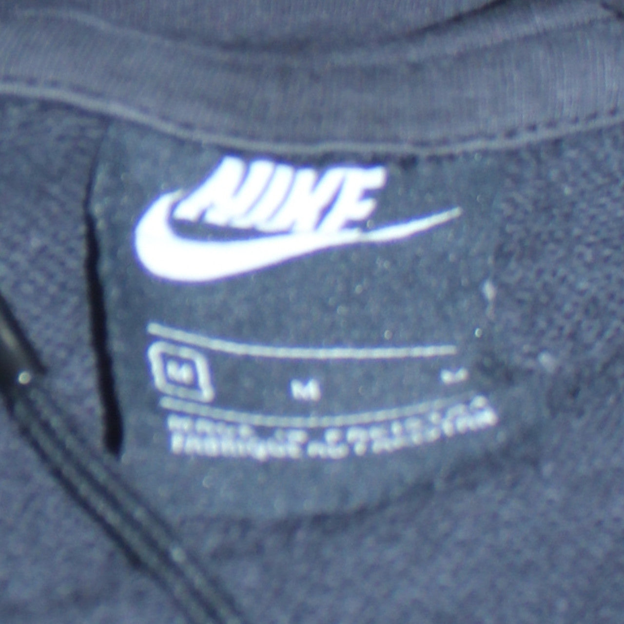 Nike Women Black Medium Pullover Hoodie Cotton Blend Logo Sportswear