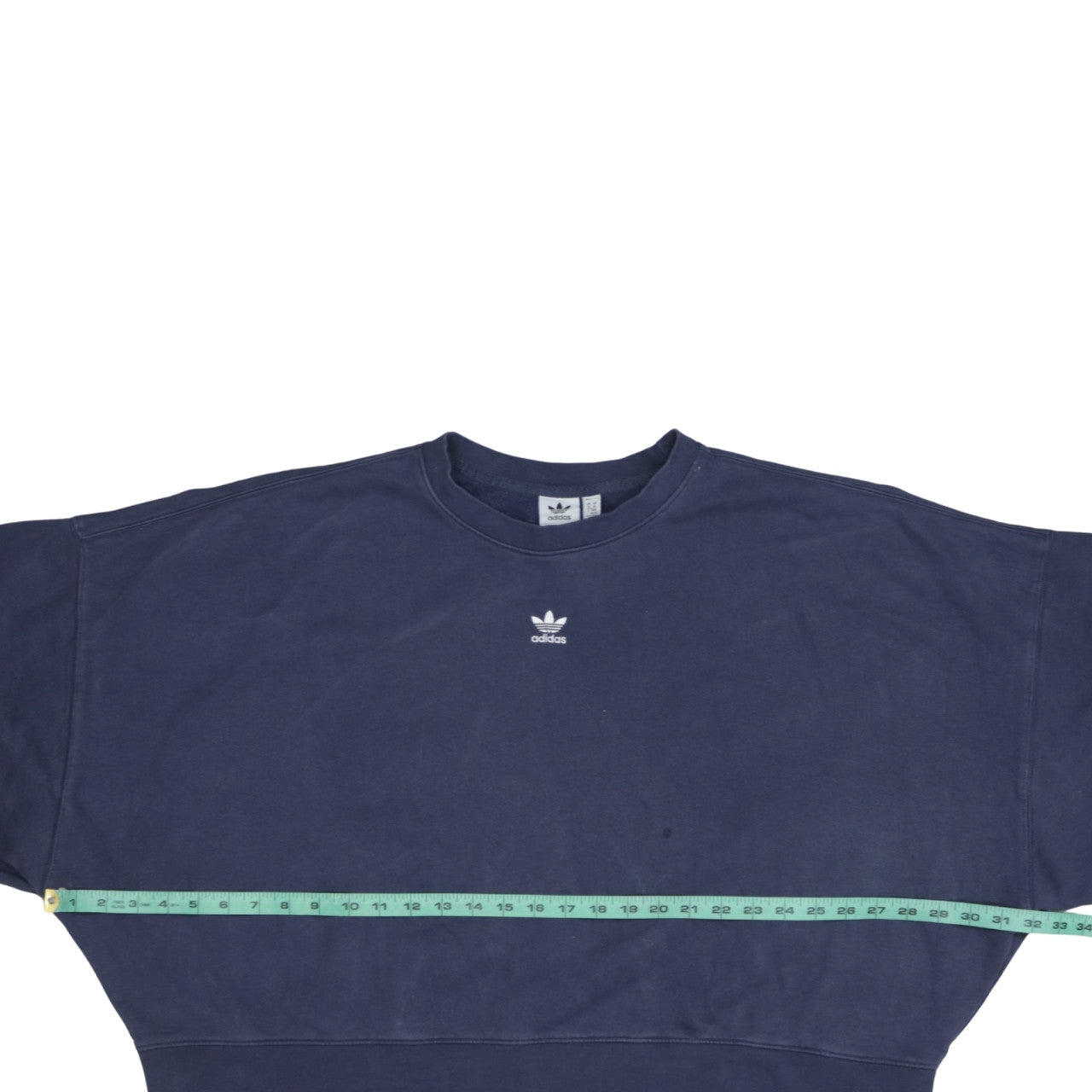 Adidas Women Navy Blue Crew Neck Sweatshirt Size 22 XL