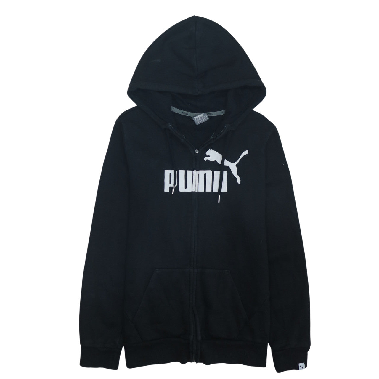 Puma Women's Black Size 12 Full Zip Hoodie Sweatshirt