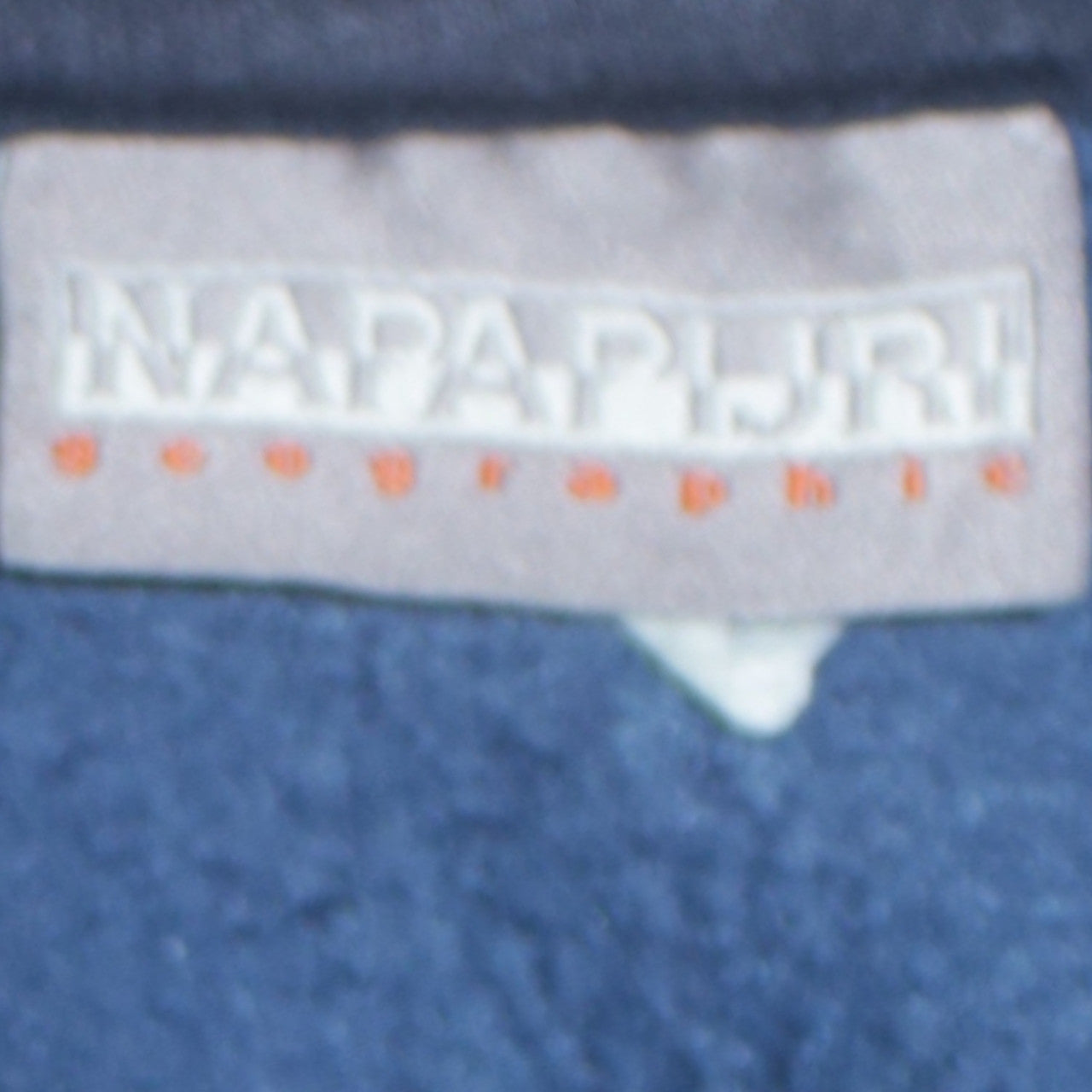 Napapijri Mens Blue Full Zip Sweatshirt Size L Logo Outdoor