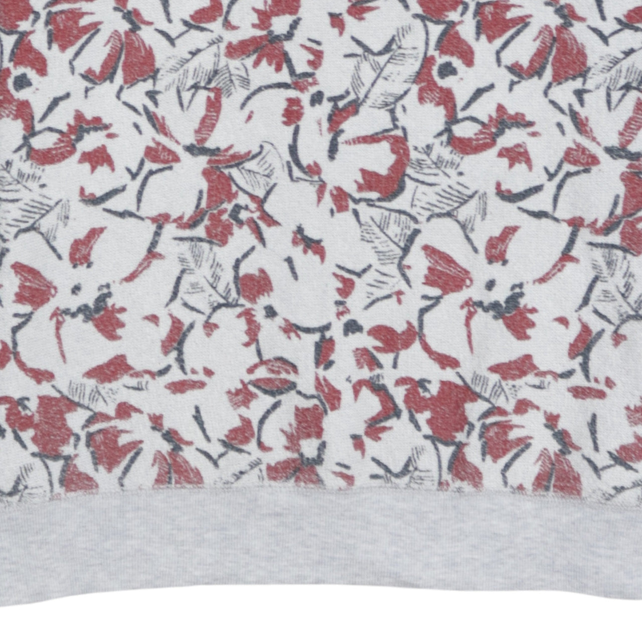 Tommy Hilfiger Men's Grey Floral Crew Neck Sweatshirt Size L