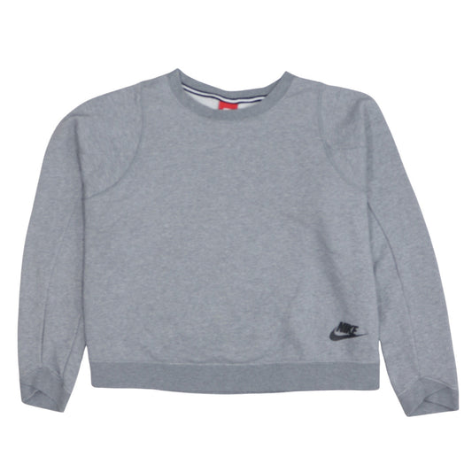 Nike Womens Grey Crew Neck Pullover Sweatshirt Size L