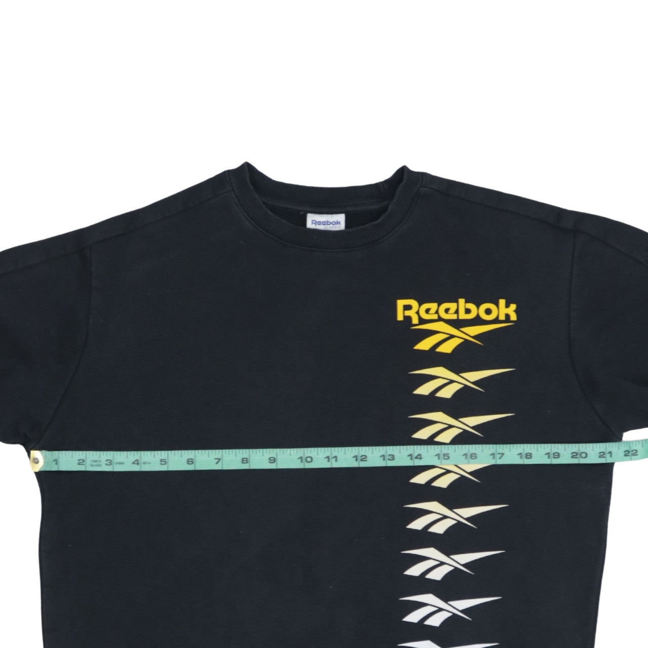 Reebok Men’s Black Graphic Logo Pullover Sweatshirt Size L