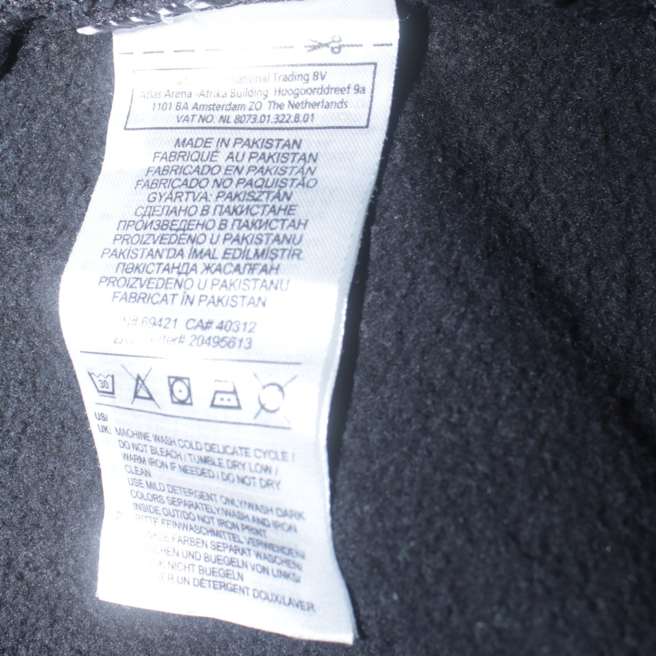Reebok Men’s Black Graphic Logo Pullover Sweatshirt Size L