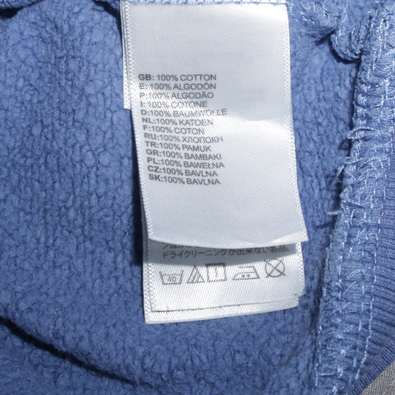 The North Face Girls Blue Pullover Hoodie L Youth Cotton Logo Jumper