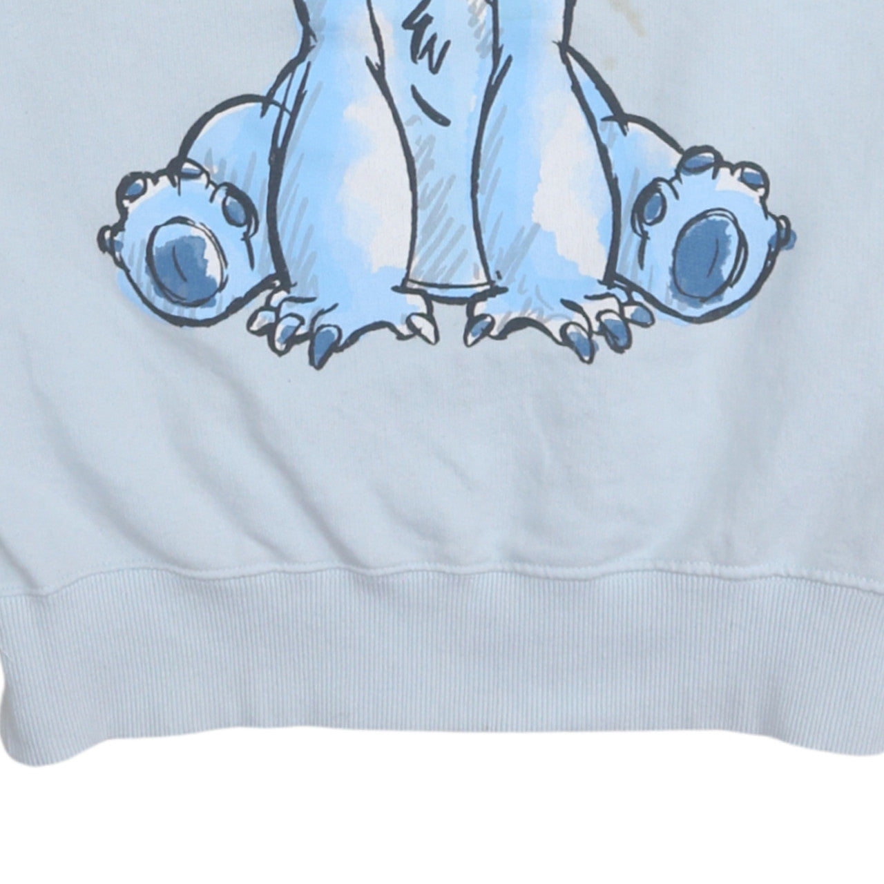 ZARA Girls Blue Stitch Disney Sweatshirt 13-14 Years Pullover Crew Neck