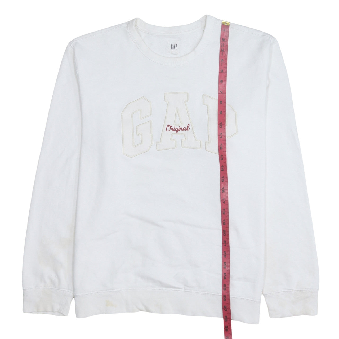 GAP Men’s White XL Logo Crew Neck Pullover Sweatshirt