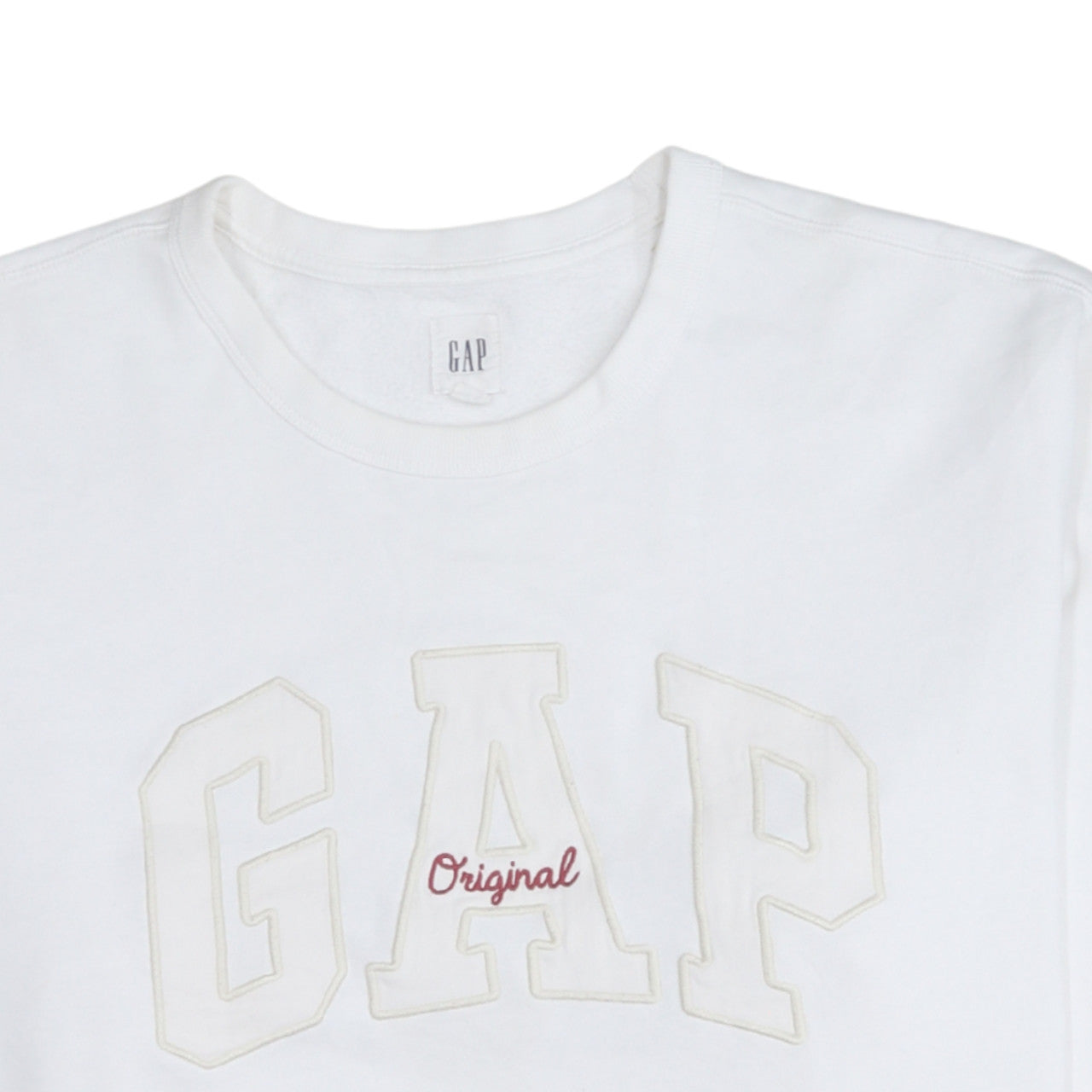 GAP Men’s White XL Logo Crew Neck Pullover Sweatshirt