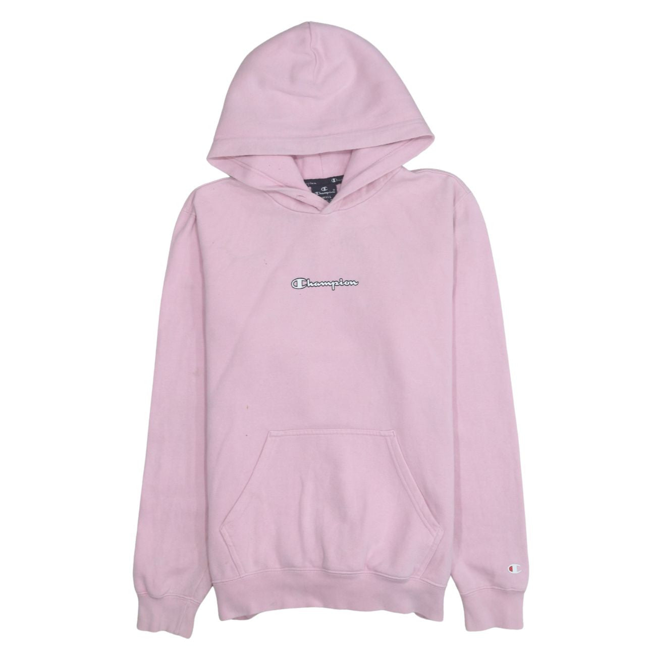 Champion Women's Pink Pullover Hoodie Small Cotton Blend Logo Sweatshirt