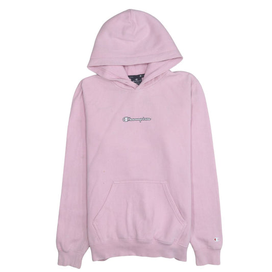 Champion Women's Pink Pullover Hoodie Small Cotton Blend Logo Sweatshirt