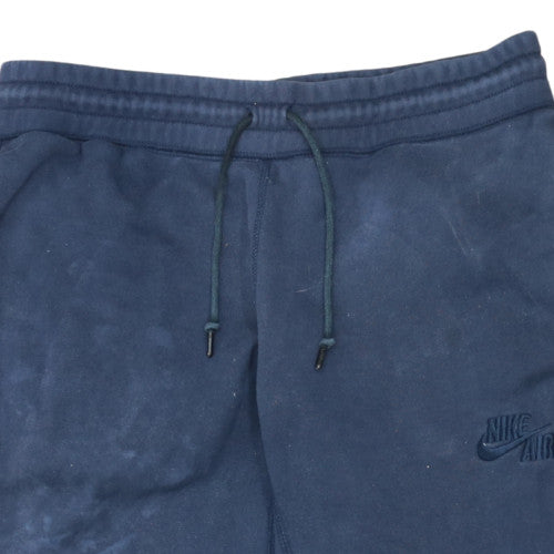 Nike Men Blue M Jogger Sweatpants Fleece Elastic Waist Pockets