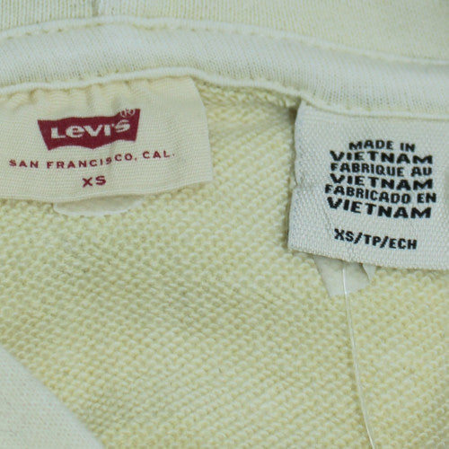 Levi's Men's Ivory Pullover Hoodie XS Cotton Casual Sweatshirt