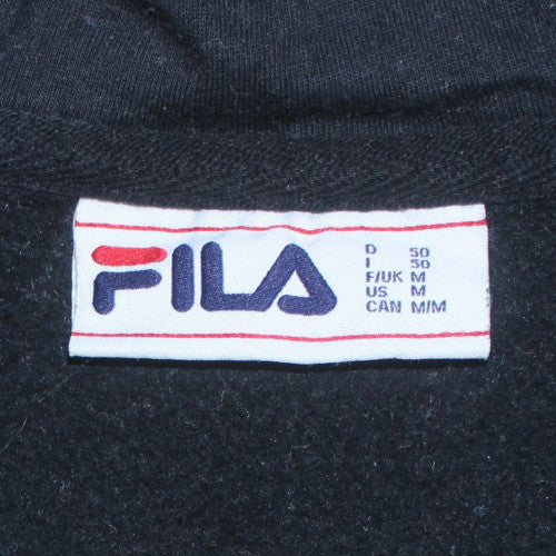 FILA Men's Grey Black Full Zip Hoodie Size M