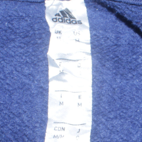 Adidas Men's Blue Pullover Hoodie Size M Fleece Sportswear