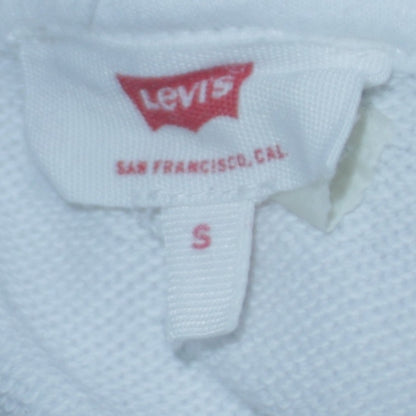 Levi's Men's White Pullover Hoodie Small Graphic Logo Sweatshirt