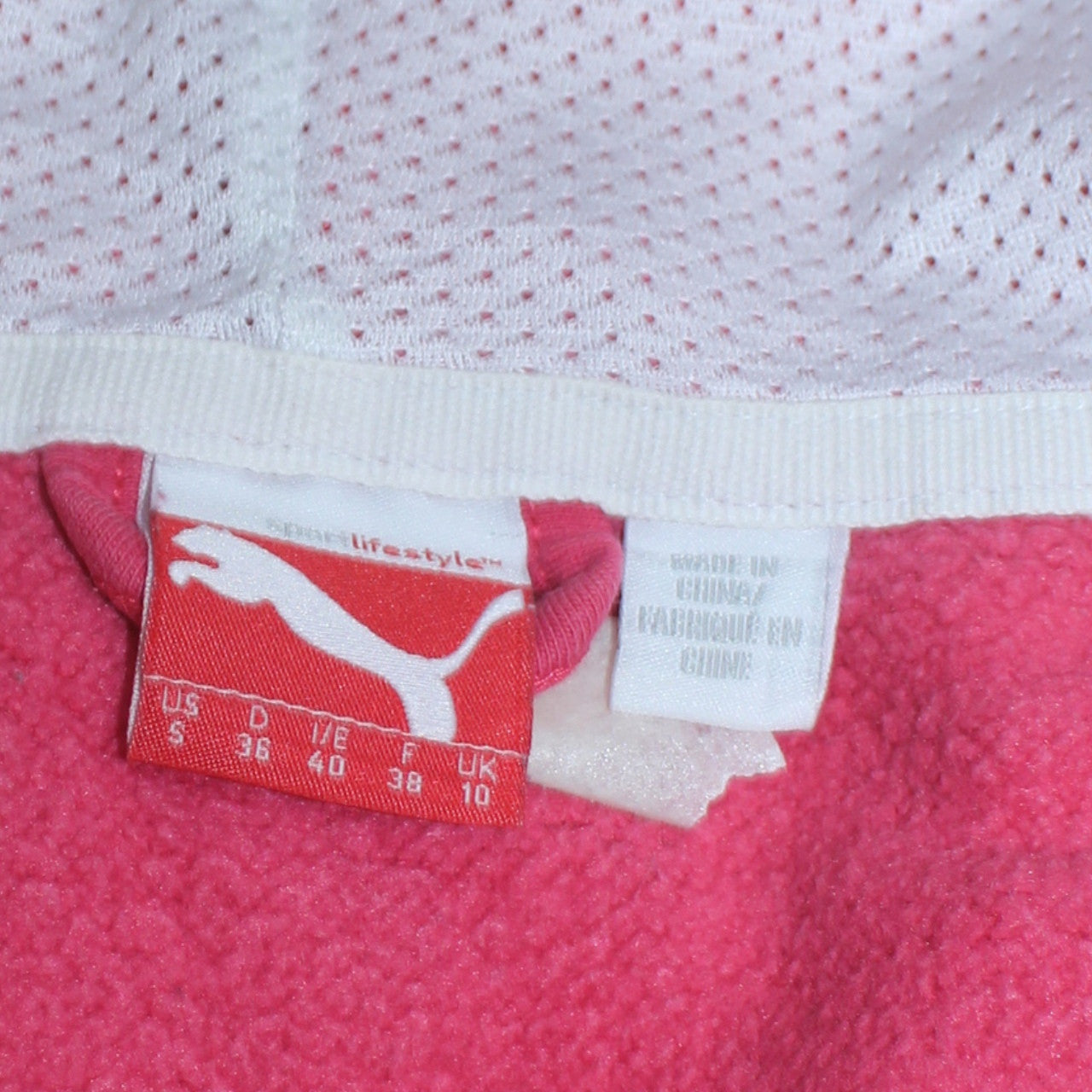 PUMA Womens Pink Hooded Full Zip Sweatshirt UK 10