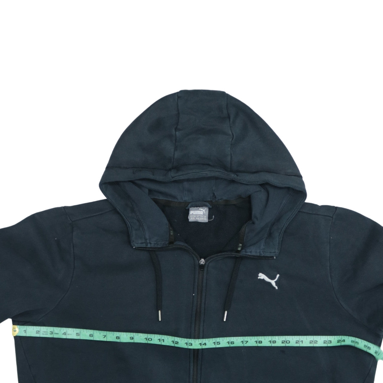 Puma Men's Black Full Zip Hoodie XL Regular Fleece Sportswear