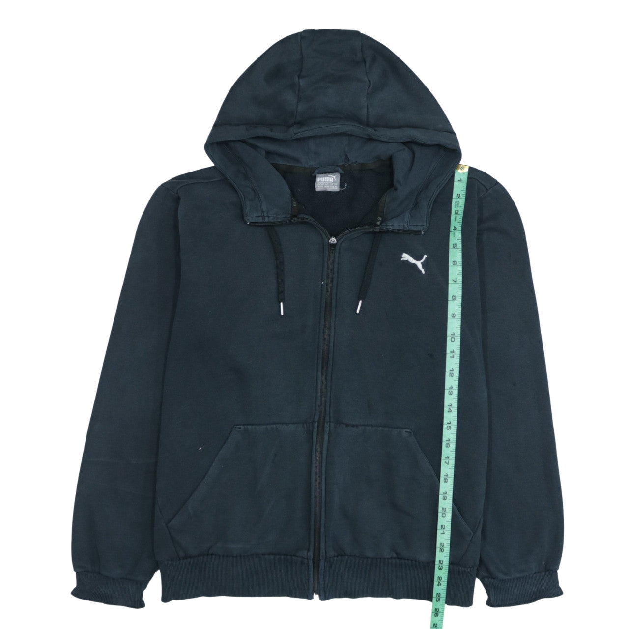 Puma Men's Black Full Zip Hoodie XL Regular Fleece Sportswear