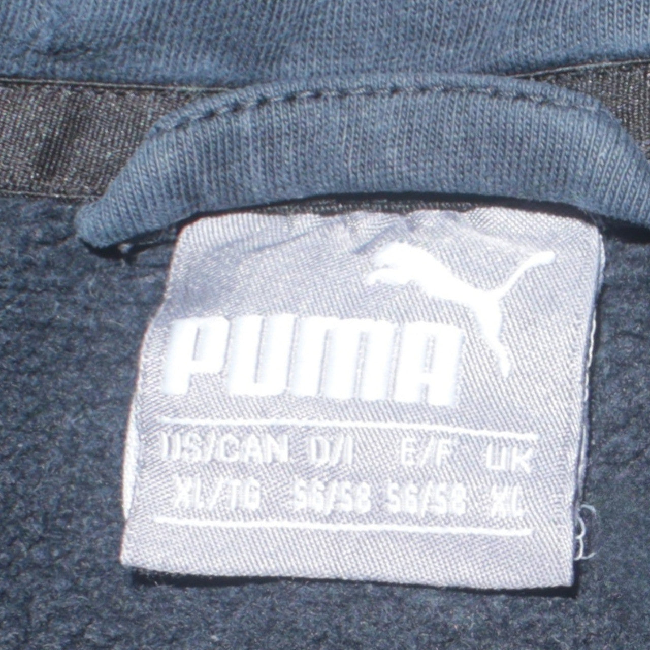 Puma Men's Black Full Zip Hoodie XL Regular Fleece Sportswear