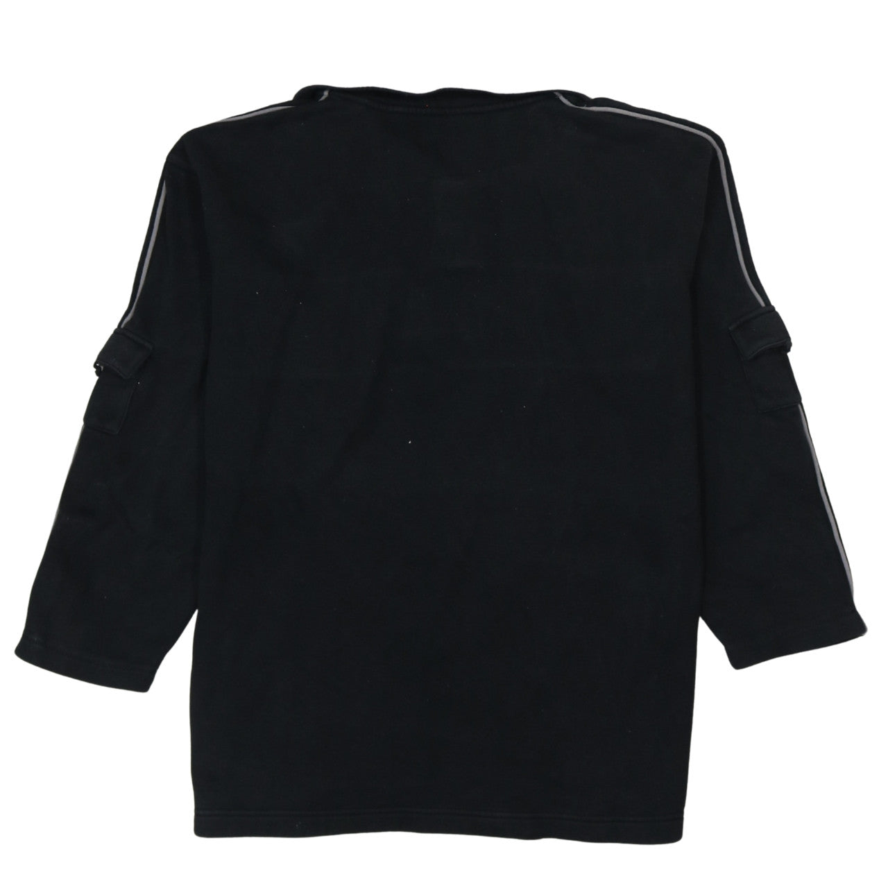 Fila Mens Black Collared Henley Sweatshirt M Embroidered Logo