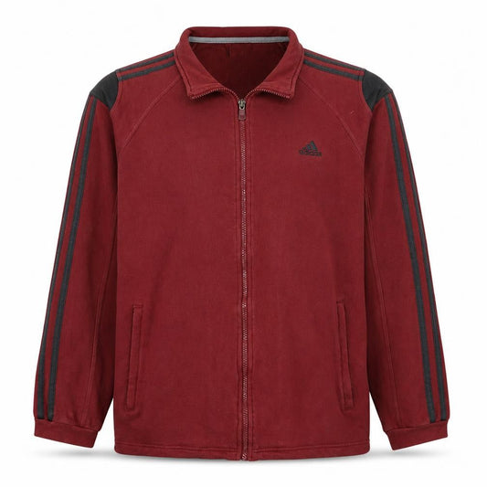 Adidas Men's Red Full Zip Sweatshirt L Regular Fit Sportswear