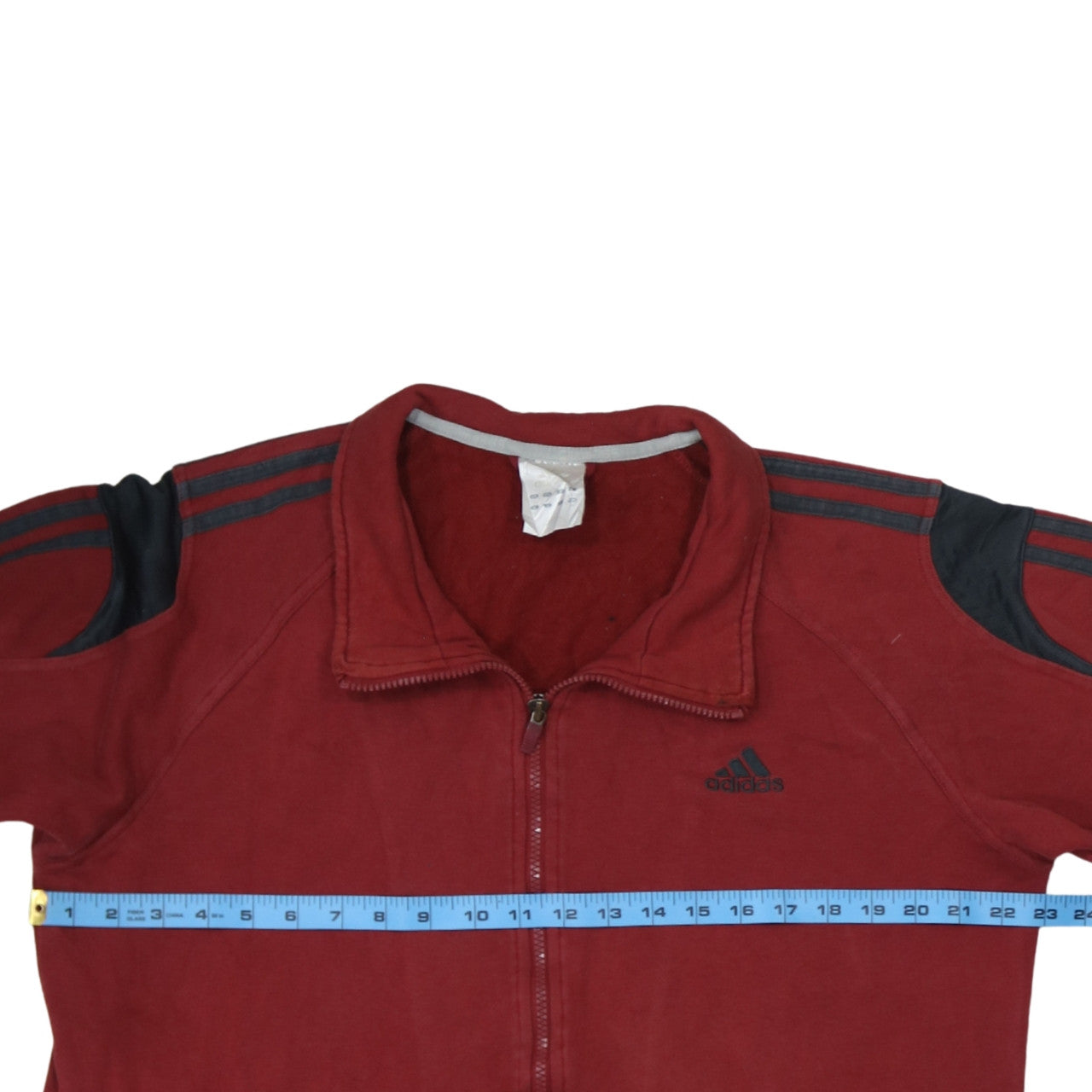 Adidas Men's Red Full Zip Sweatshirt L Regular Fit Sportswear