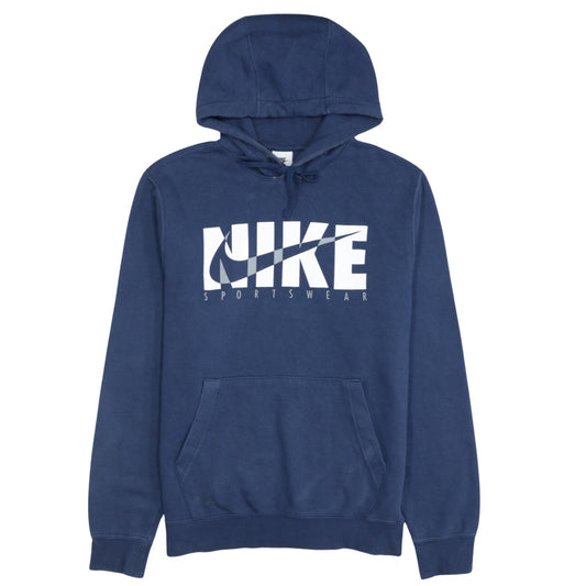 Nike Men's Blue Pullover Hoodie Small Tall Sportswear Logo