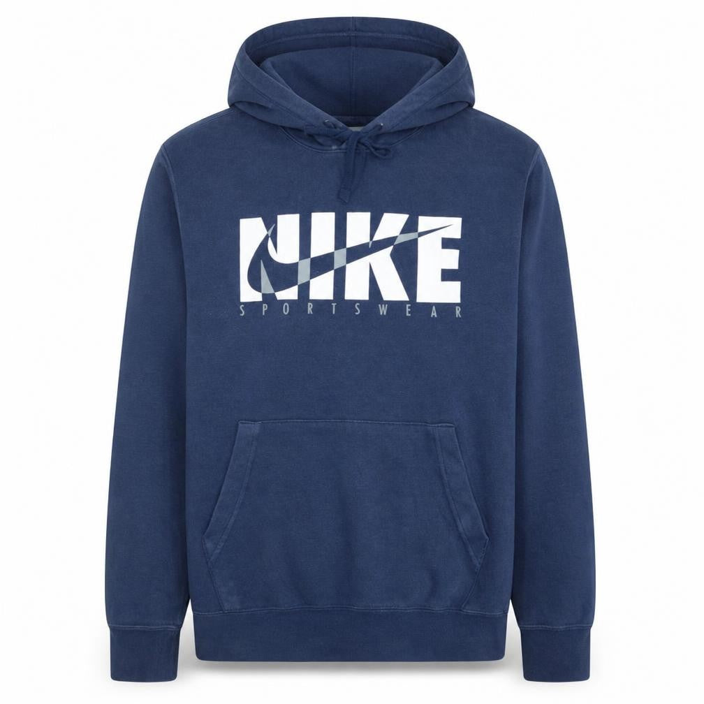 Nike Men's Blue Pullover Hoodie Small Tall Sportswear Logo