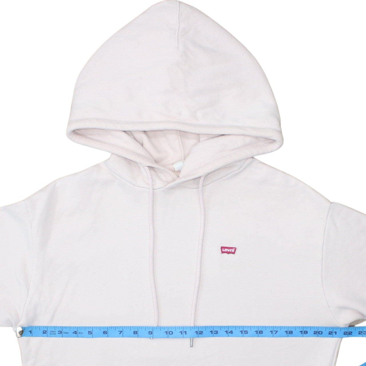 Levi's Men's White Pullover Hoodie Small Cotton Fleece Logo