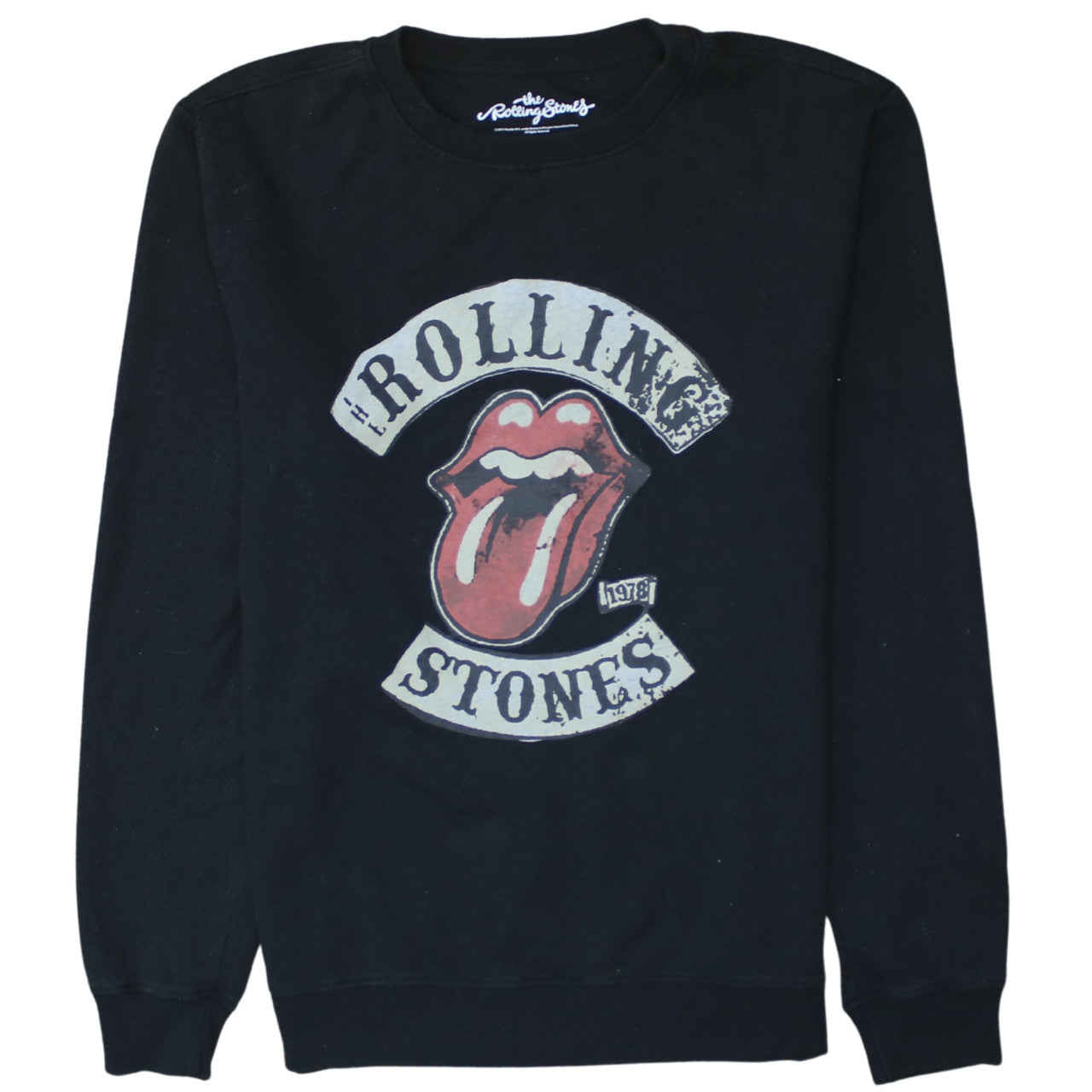 The Rolling Stones Men's Black Graphic Pullover Sweatshirt Size S
